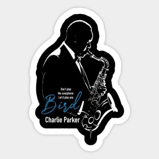 Charlie Parker silhouette Sticker